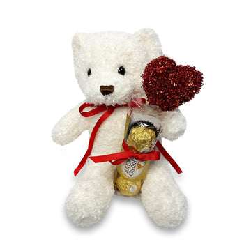 Classic White Bear & Chocolates