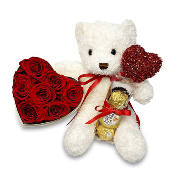 Rose Heart Bear Gift