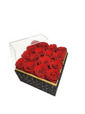 Black Couture - 16 Red Preserved Roses