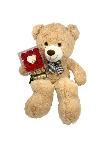 3ft Giant Bear With Flowers/Candy